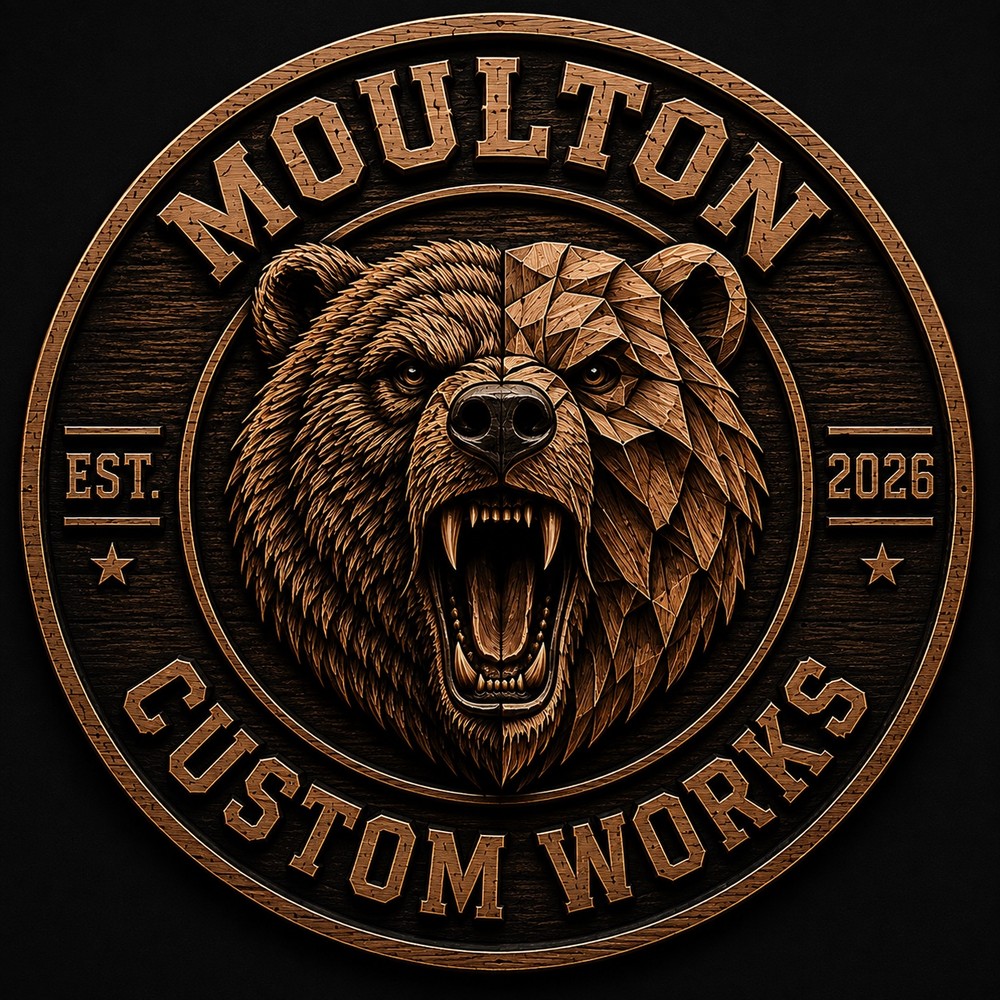 Moulton Custom Works bear logo